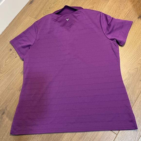 Callaway Short Sleeve Opti-dr Performance Golf Polo Shirt Purple Women’s XL - Picture 5 of 7